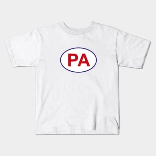 Pennsylvania State Sticker Kids T-Shirt